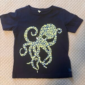 Joules Dark Blue T-Shirt with Yellow Octopus